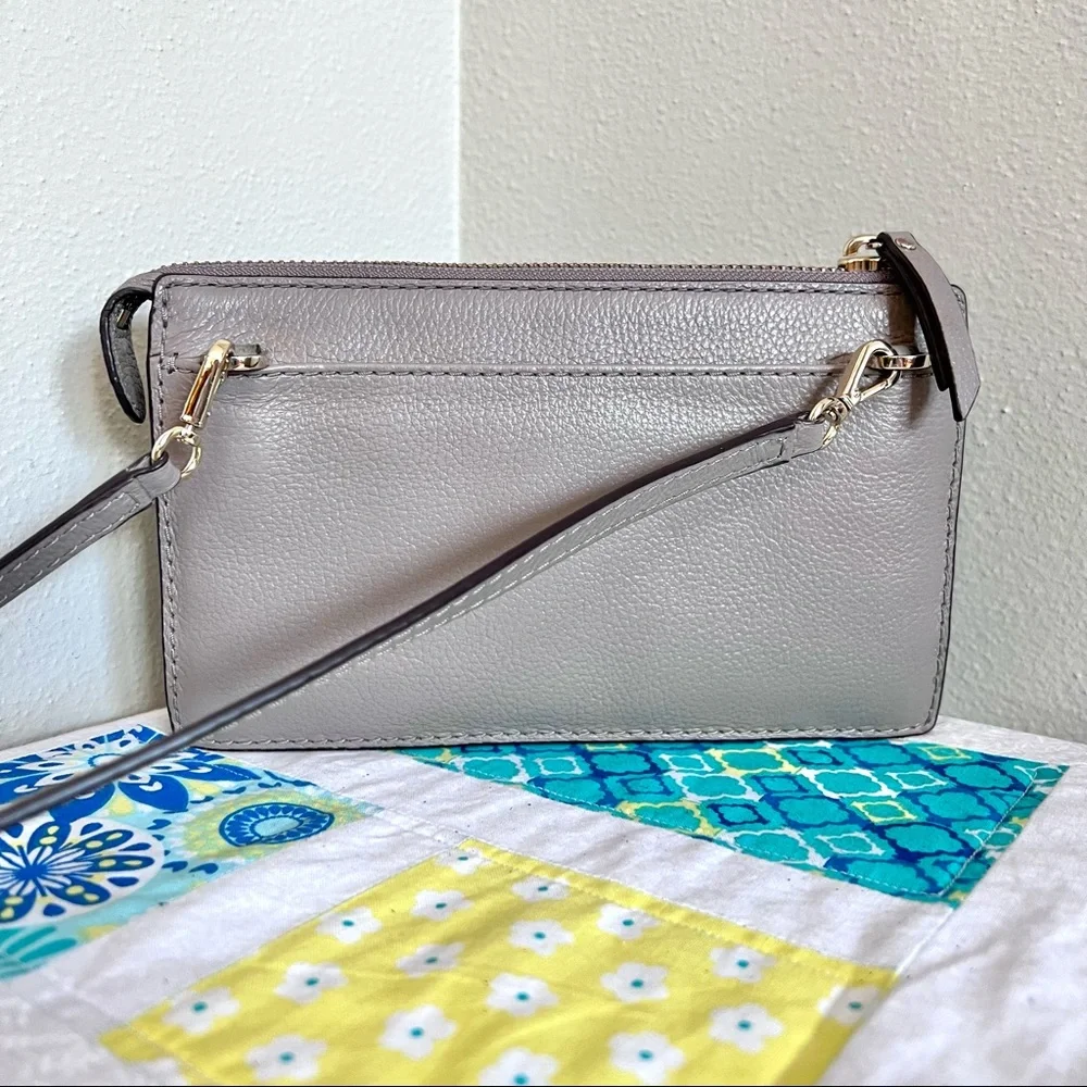 Kate Spade Jackson Small Tab Crossbody, taupe/gray - Picture 10 of 11